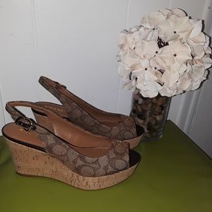 COACH FERRY SIGNATURE WEDGES